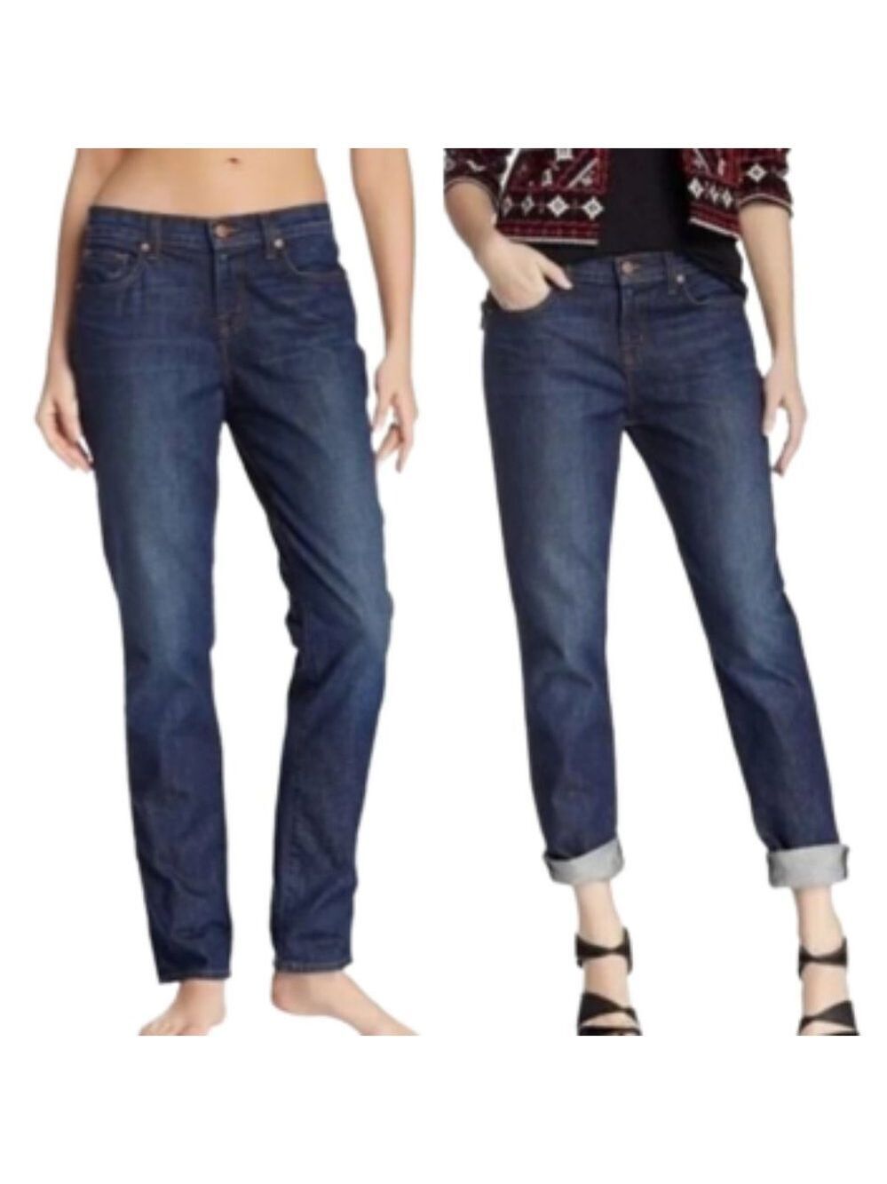 J Brand Aiden Medium Blue Boyfriend Jeans Size 27